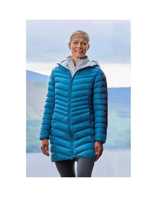 Mountain Warehouse Blue Ladies Florence Long Padded Jacket