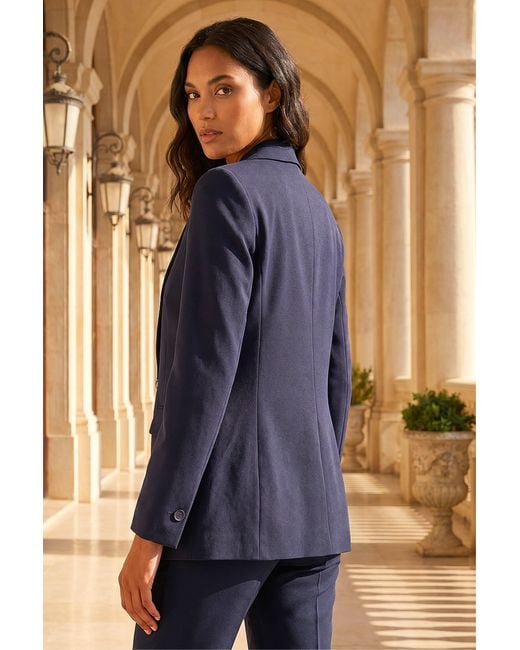 Roman Blue Single Breasted Blazer