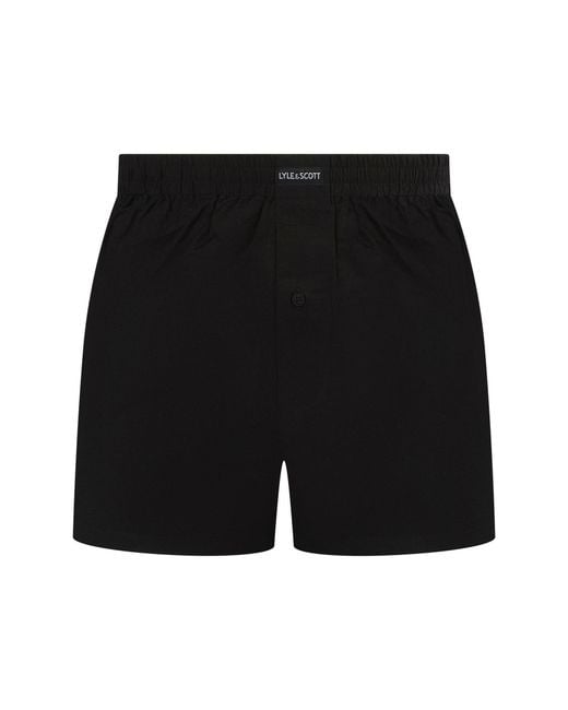 Lyle & Scott Black And Woven Boxer for men