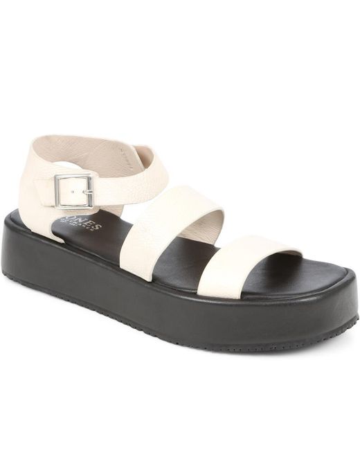 Jones Bootmaker Metallic Hailey Leather Platform Sandals