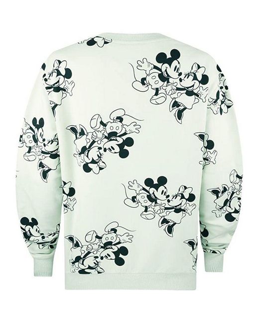 Disney Mickey & Minnie Mouse Sweatshirt (saliegroen/zwart) in het Gray
