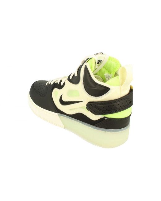 Nike Black Air Force 1 Mid React Trainers for men