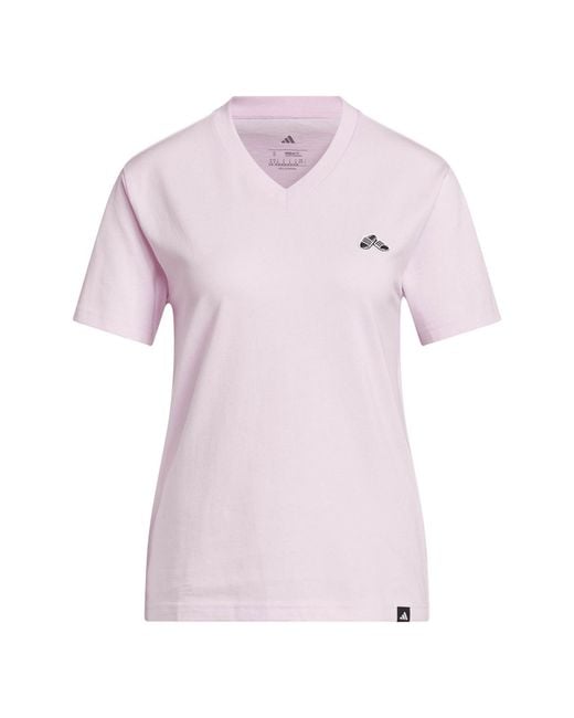 Adidas Pink Slide V Neck T-Shirt for men