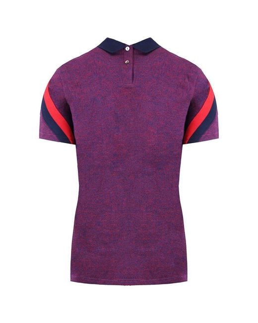 Lacoste Purple Slim Fit Dark Polo Shirt Cotton for men