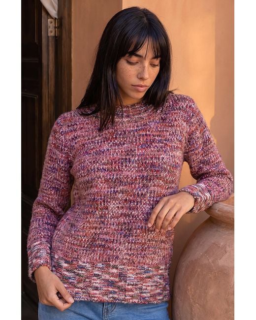 Roman Purple Petite Contrast Knitted Jumper