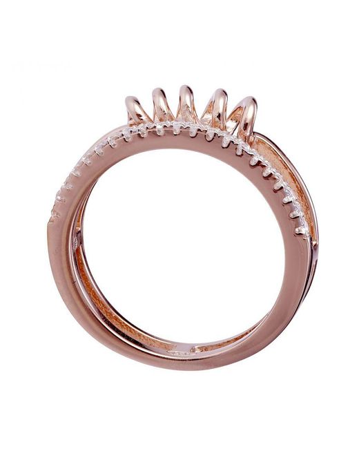 Orphelia White Ladies Embellished 925 Sterling Ring