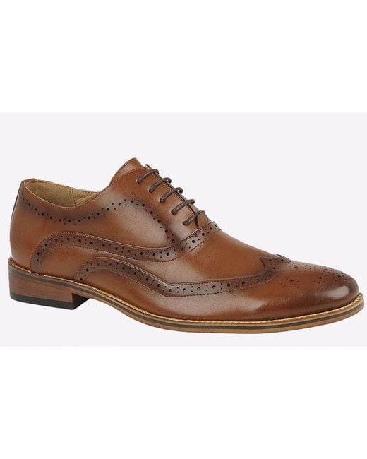 Goor Brown Scottsdale Oxford Brogue Shoes for men