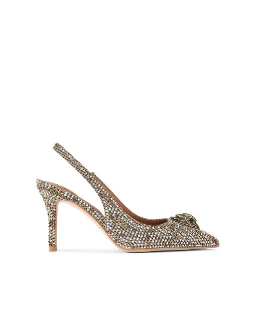 Kurt Geiger Metallic Belgravia High Sling Heels