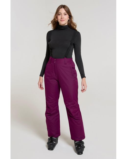 Mountain Warehouse Purple 'Moon' Ski Pants Warm Insulated Snow Proof Elastic Waist Winter Trouser