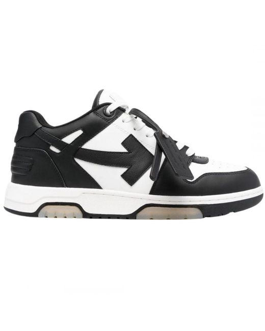 Off-White c/o Virgil Abloh Black Off- Out Of Office And Leather Sneakers for men