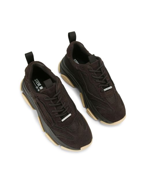 Steve Madden Black Leather Possess H 003 Sneakers for men