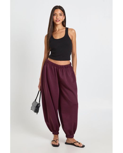 Boohoo Red Jersey Balloon Trouser