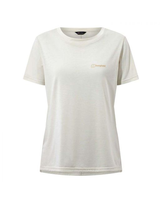 Berghaus Dames Relaxed Tech Super Stretch T-shirt In Wit in het White