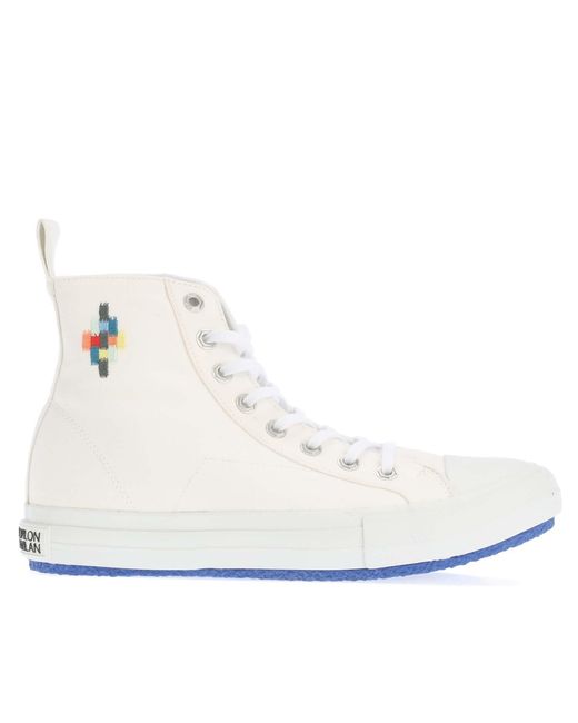 Marcelo Burlon White Multicolour Cross High Vulcanized Trainers for men