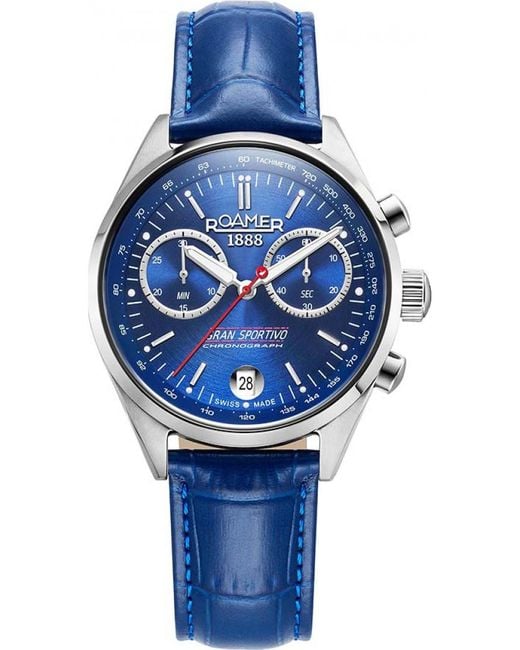Roamer Blue 978818-41-45-20 Gran Sportivo Watch And Strap Gift Set for men