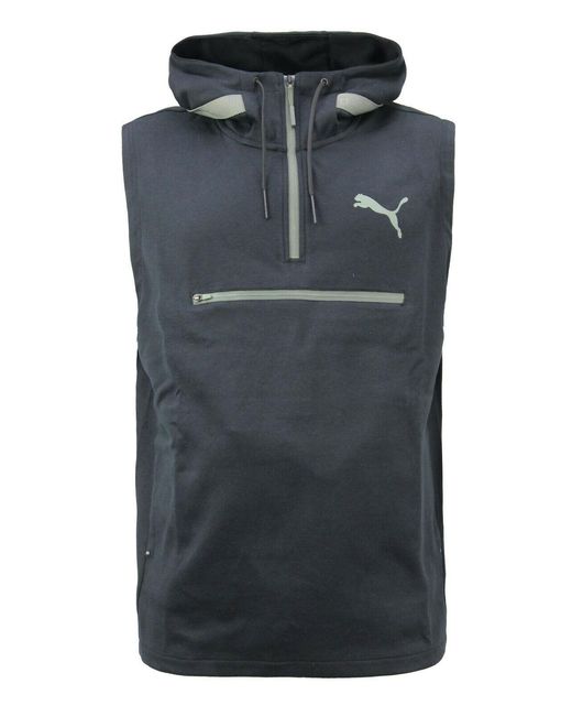 PUMA Black Evo Sl Sleeveless Hoodie Jumper Activewear 574519 06 A58D Textile for men