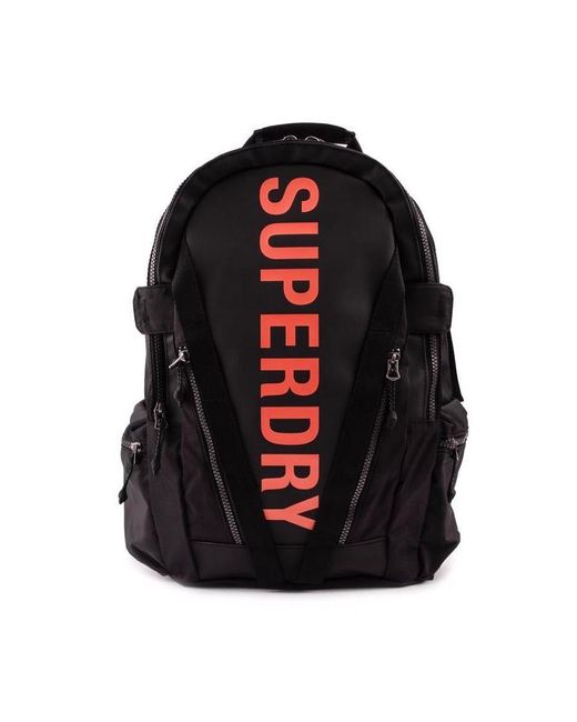 Superdry Black Tarp Backpack for men