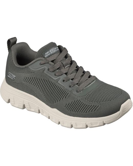 Skechers Gray Bobs B Lite Textile Trainers