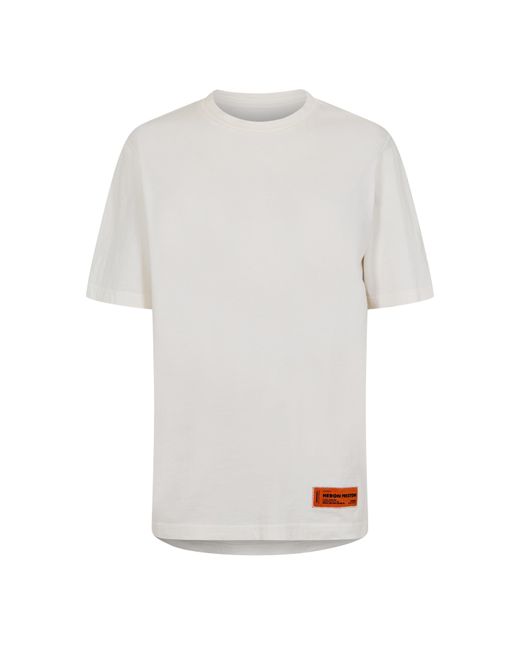 Heron Preston White Regular-Fit Logo Recycled Cotton T-Shirt for men