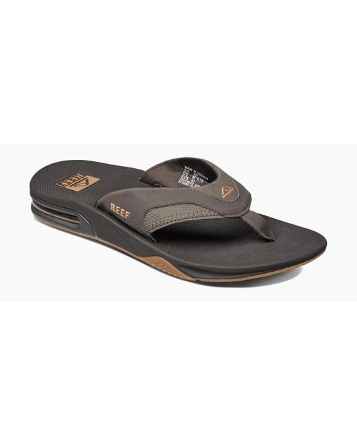 Reef Black Fanning Flip-Flop/Gum for men