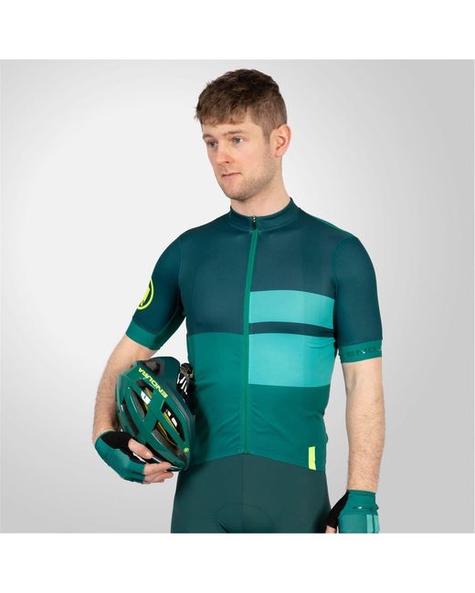 Endura Green Fs260 Print Short Sleeve Jersey for men