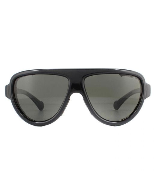 Moncler Gray Sunglasses Ml0089 01D Shiny Smoke Polarized for men