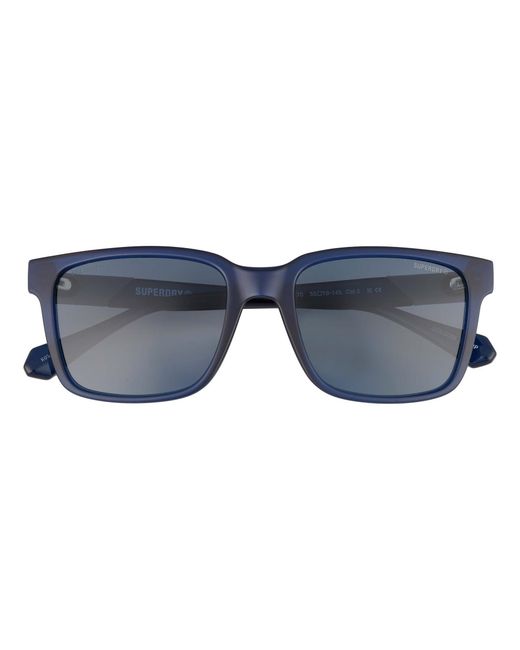 Superdry Blue Rectangle Frosted Dark Polarized Sds-5039 for men