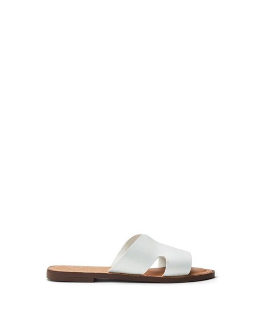 b.soleful White Layana Sandals Faux Leather
