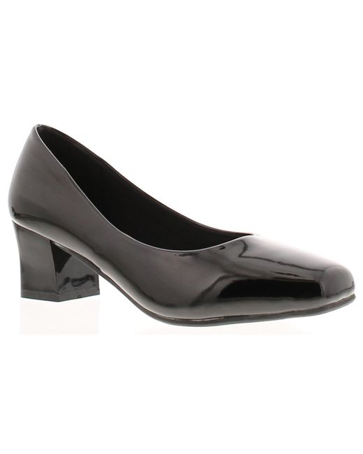 Comfort Plus Black Wide Fit Slip-On Court Shoes