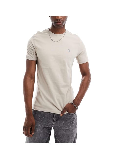 AllSaints Multicolor T Shirts Crew Neck Slim Short Sleeve Casual Summer Cotton Tee for men