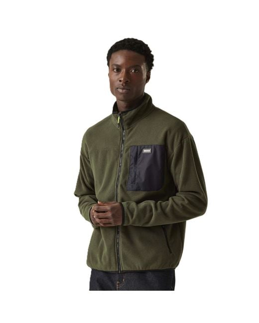 Regatta Green Frankie Full Zip Outdoor Warm Winter Fleece Jacket for men