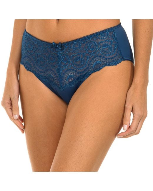 Playtex Blue Elegance Panties With Lace Front P04Ra
