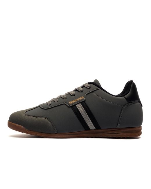 Lambretta Black Tackle Trainers for men