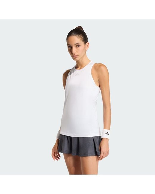 Adidas Originals White Club Tennis Climacool Graphic Tank