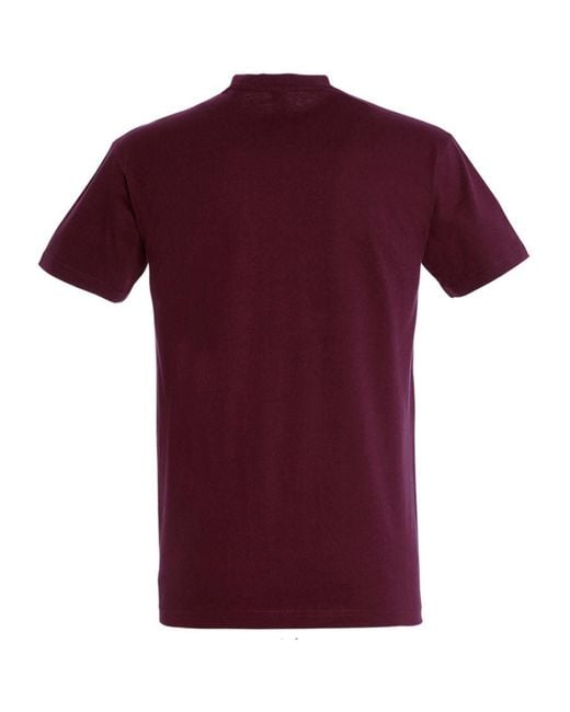Sol's Red Imperial Heavyweight Short Sleeve T-Shirt Cotton for men