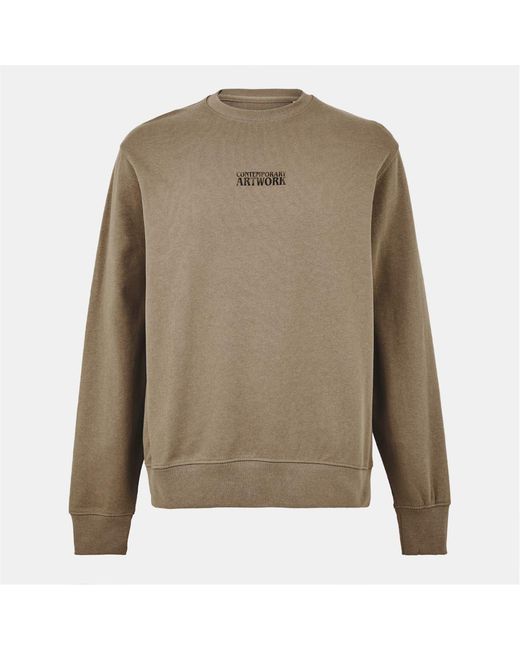 Jack & Jones Gray And Graphic Crew Neck Regular Fit Sweater for men