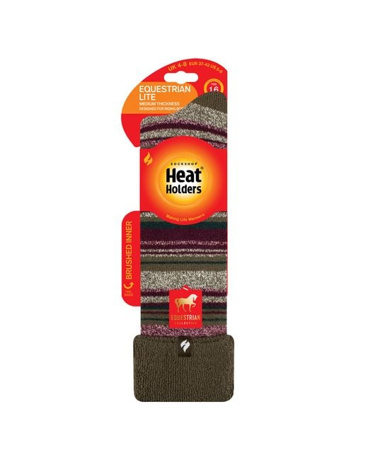 Heat Holders Gray Ladies Thermal Long Wellington Boot Socks With Soft Brushed Lining