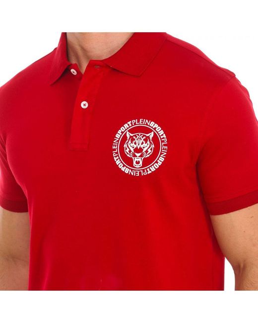 Philipp Plein Red Pips508 Short-Sleeved Polo Shirt for men