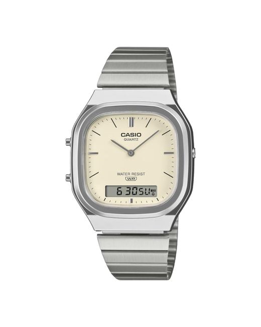 G-Shock Metallic Collection Vintage Watch Aq-240E-7A2Ef Stainless Steel