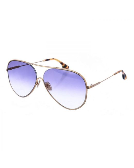 Victoria Beckham Blue Oval Shaped Sunglasses Vb133S