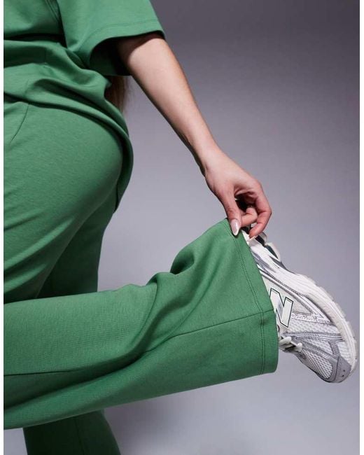 ASOS Green Co-Ord Interlock Flared Jogger
