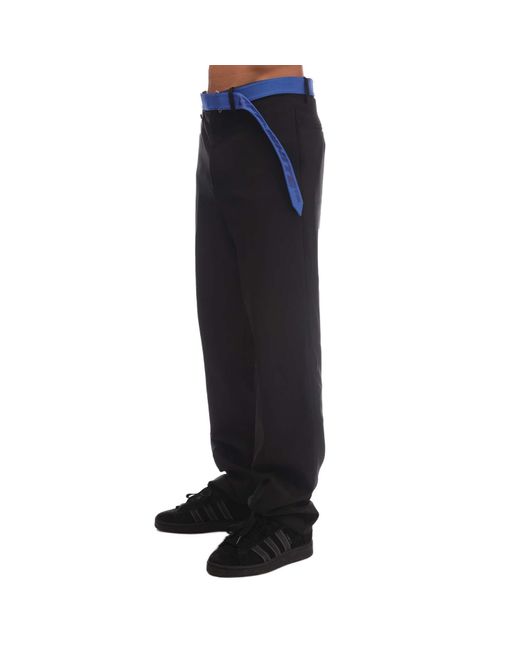 Off-White c/o Virgil Abloh Mannen Off White Industrial Rechte Broek Met Riem In Zwart in het Black voor heren