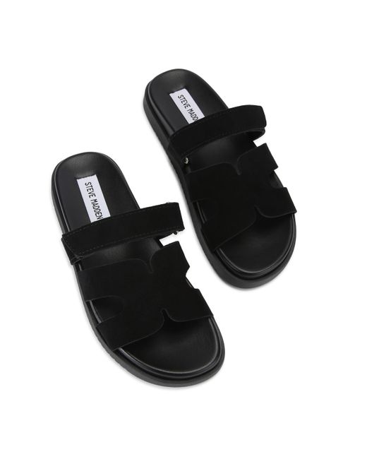 Steve Madden Black Suede Missile E 015 Sandals
