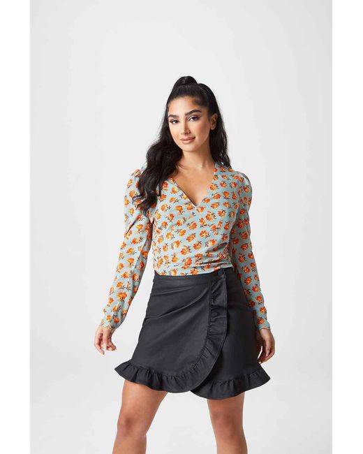 Urban Bliss White Rebecca Coated Frill Skirt