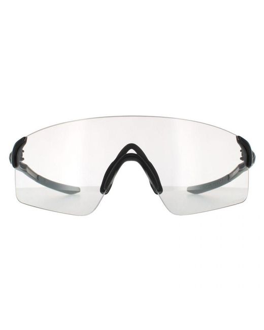 Oakley Black Rectangle Matte Clear Iridium Photochromic Sunglasses for men