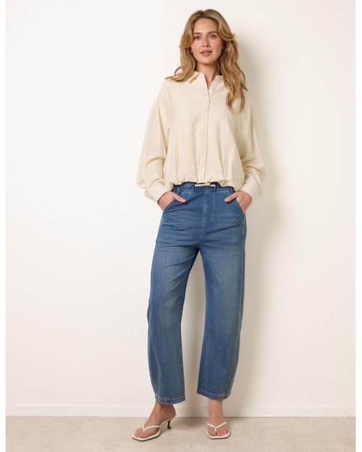 Blue Vanilla Natural Relaxed Button-Up Shirt