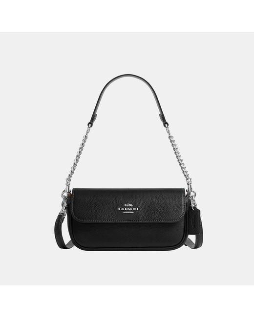 COACH Black Hailey Flap Bag