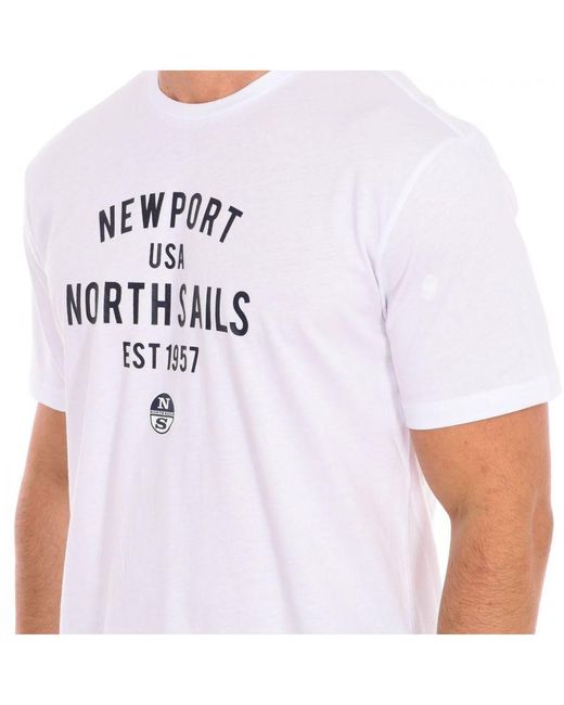 North Sails White Short Sleeve T-Shirt 9024010 for men