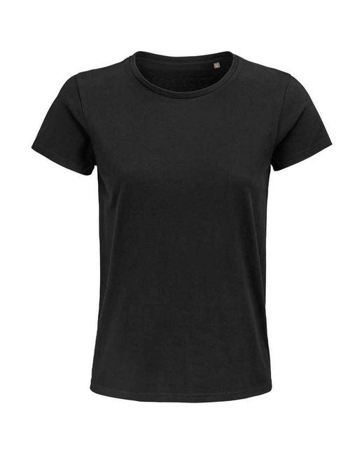 Sol's Black Ladies Pioneer Organic T-Shirt (Deep) Cotton