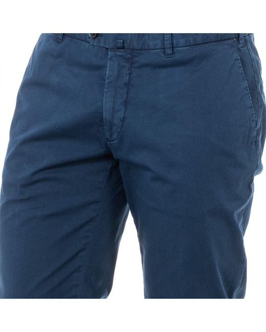 La Martina Blue Lmta01 Chinese Cut Trousers for men